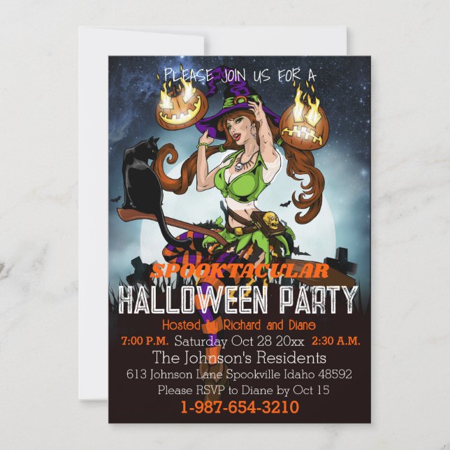 Spooktacular Halloween Party Invitation (Front)