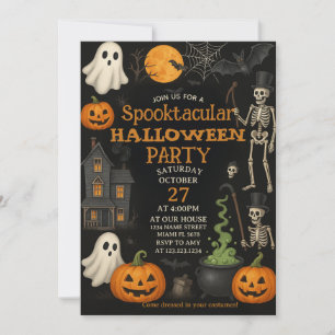 Spooktacular Halloween Party Invitation Card