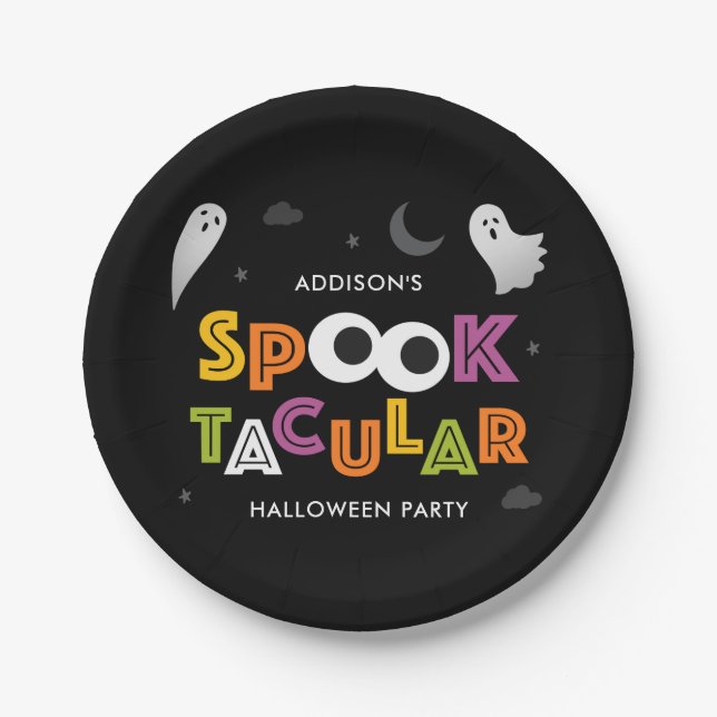 Spooktacular Halloween Party Plates (Front)