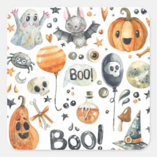 Spooktacular Halloween Party Sticker Seal