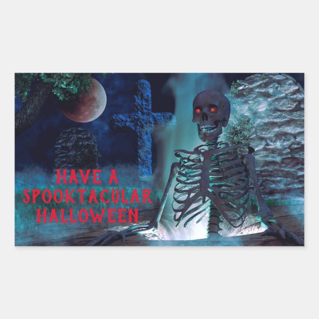 Spooktacular Halloween Rectangular Sticker (Front)