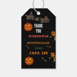 Spooktacular Halloween Trick or Treat Thank You Gift Tags