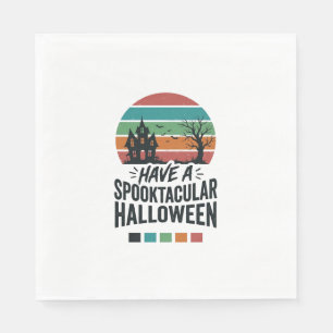 Spooktacular Halloween Vintage Engraving Shirt Des Napkin