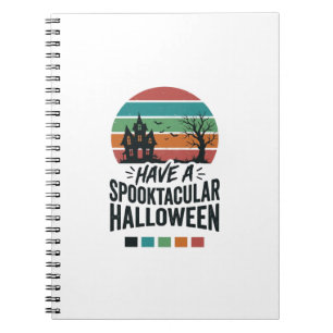 Spooktacular Halloween Vintage Engraving Shirt Des Notebook