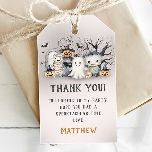 Spooktacular Kids Halloween Birthday Gift Tags