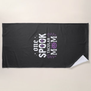 Spooktacular Mum Halloween Design_1 Beach Towel