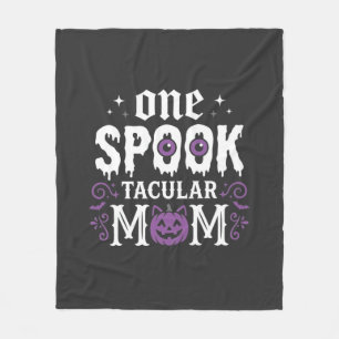 Spooktacular Mum Halloween Design_1 Fleece Blanket