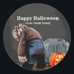 Spooktacular night classic round sticker<br><div class="desc">Available in different products.  Did you know that you can transfer this design to any products that you want by yourself. If you don't know how,   please check my post to see how to do:  www.giftforallseason.com/blog/new-option-at-zazzle-store</div>