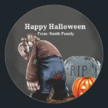 Spooktacular night classic round sticker<br><div class="desc">Available in different products.  Did you know that you can transfer this design to any products that you want by yourself. If you don't know how,   please check my post to see how to do:  www.giftforallseason.com/blog/new-option-at-zazzle-store</div>