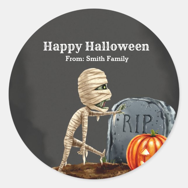 Spooktacular night classic round sticker (Front)
