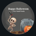 Spooktacular night classic round sticker<br><div class="desc">Available in different products.  Did you know that you can transfer this design to any products that you want by yourself. If you don't know how,   please check my post to see how to do:  www.giftforallseason.com/blog/new-option-at-zazzle-store</div>