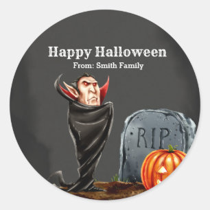 Spooktacular night classic round sticker