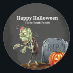 Spooktacular night classic round sticker<br><div class="desc">Available in different products.  Did you know that you can transfer this design to any products that you want by yourself. If you don't know how,   please check my post to see how to do:  www.giftforallseason.com/blog/new-option-at-zazzle-store</div>