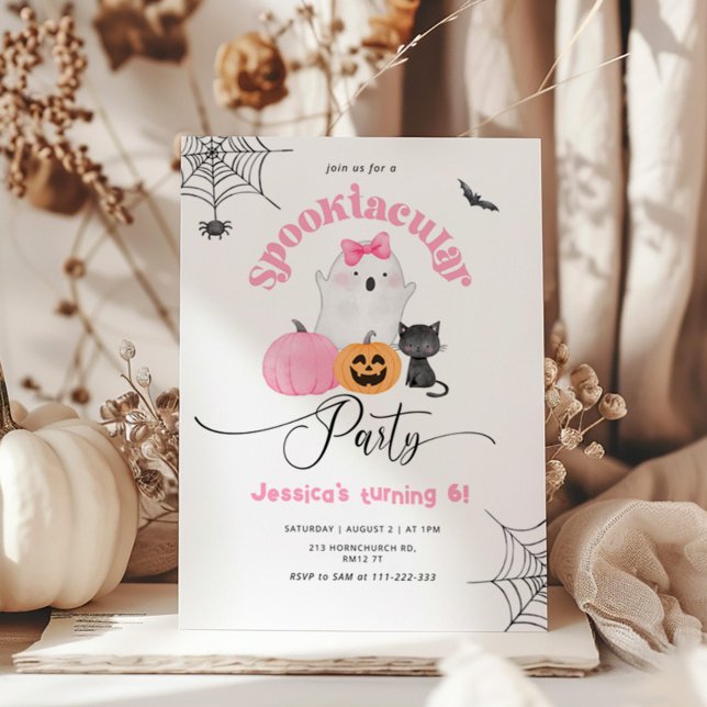 Spooktacular party girl Halloween birthday Invitation (Creator Uploaded)