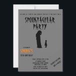Spooktacular Party Halloween Ghost  and Kid Invitation<br><div class="desc">Calling all ghosts,  ghouls,  and brave souls! Prepare for a hauntingly good time as we celebrate a spooktacular birthday bash. Event particulars and the birthday boy's name take centre stage,  adorned in a playful,  spooky font with bold capital letters.</div>