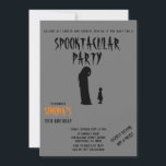 Spooktacular Party Halloween Ghost  and Kid Invitation<br><div class="desc">Calling all ghosts,  ghouls,  and brave souls! Prepare for a hauntingly good time as we celebrate a spooktacular birthday bash. Event particulars and the birthday boy's name take centre stage,  adorned in a playful,  spooky font with bold capital letters.</div>
