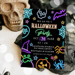 Spooktacular Party Neon Glow Halloween Party  Invitation<br><div class="desc">Spooktacular Party Neon Glow Halloween Party Invitation</div>