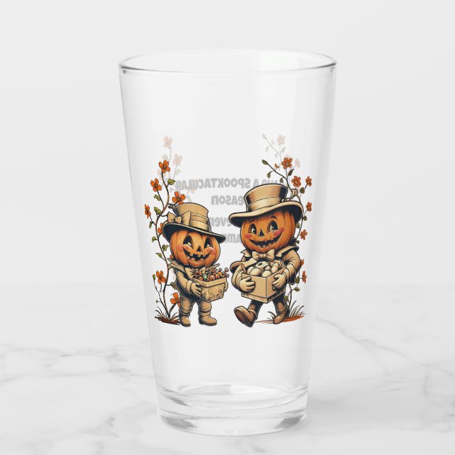 Spooktacular Pumpkin Pals Halloween Glass (Back)
