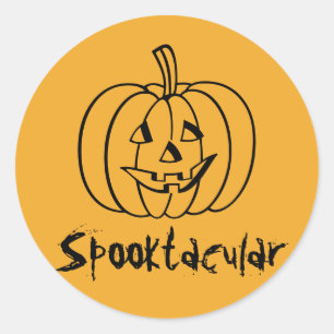 Spooktacular Pumpkin Stickers by RoseWrites