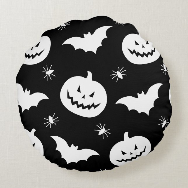 Spooktacular Round Halloween Pillow! Cushion (Back)