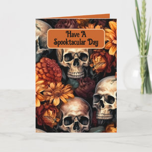 Spooktacular Skulls, 5" x 7" Folded Greeting Card