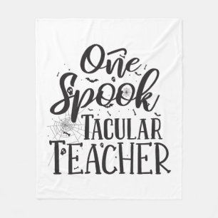 Spooktacular Teacher - Funny Teacher Halloween Fleece Blanket