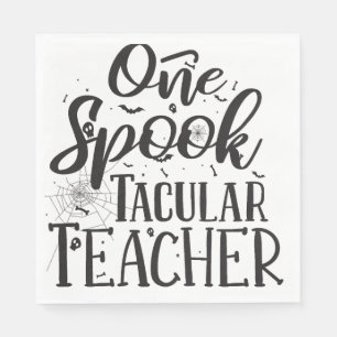Spooktacular Teacher - Funny Teacher Halloween Napkin