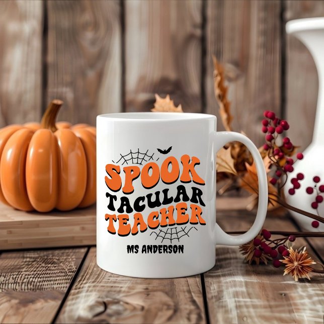 Spooktacular Teacher Halloween Fall Unique Gift  Large Coffee Mug (Creator Uploaded)