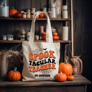 Spooktacular Teacher Halloween Fall Unique Gift Tote Bag