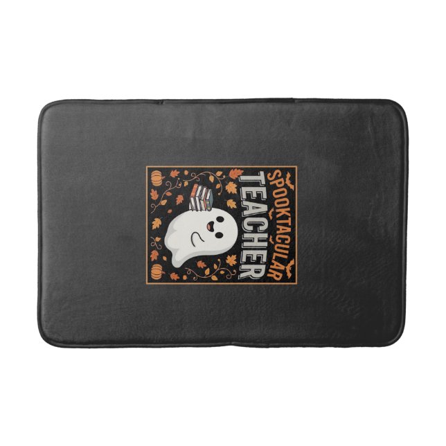 Spooktacular Teacher Halloween Ghost Design_1 Bath Mat (Front)
