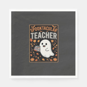 Spooktacular Teacher Halloween Ghost Design_1 Napkin