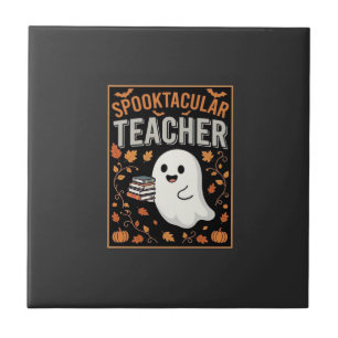 Spooktacular Teacher Halloween Ghost Design_1 Tile