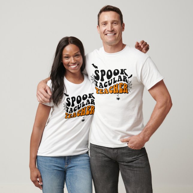 Spooktacular Teacher Halloween Spooky Spiders T-Shirt (Unisex)