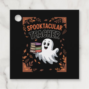 Spooktacular Teacher Halloween T-shirt Favour Tags