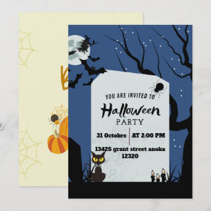 Spooktacular Vibes Halloween Ghost Birthday Invit Invitation