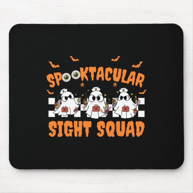 Spooktocular Sight Squad Ghost Halloween Optometry Mouse Mat (Front)