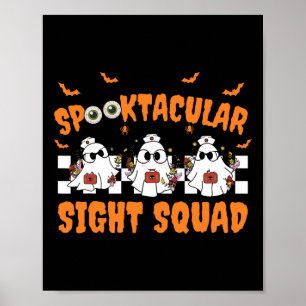 Spooktocular Sight Squad Ghost Halloween Optometry Poster