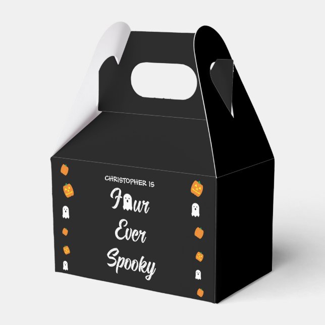 Spooky 4th Birthday Favour Box (Front Side)