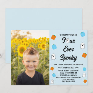 Spooky 4th Birthday Invitation