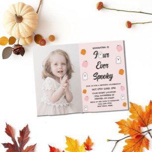 Spooky 4th Birthday Invitation