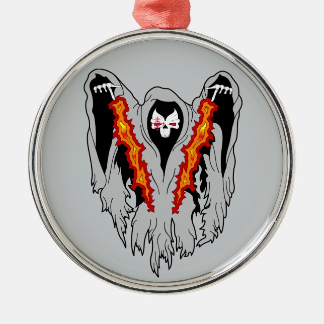Spooky  AC-130  Gunship Metal Tree Decoration (Front)