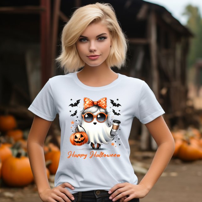 Spooky & Adorable: Cute Funny Ghost Halloween T-Shirt (Creator Uploaded)