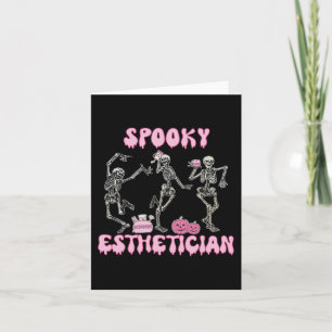 Spooky Aesthetician Halloween Skeleton Skin Therap Card