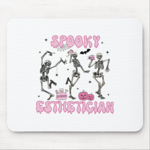 Spooky Aesthetician Halloween Skeleton Skin Therap Mouse Mat