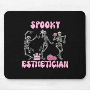 Spooky Aesthetician Halloween Skeleton Skin Therap Mouse Mat