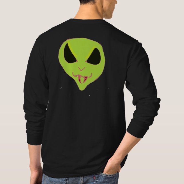 Spooky Alien face fangs Shirts (Back)