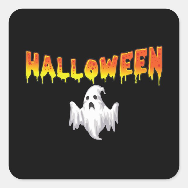 Spooky all year round creepy Halloween Square Sticker (Front)