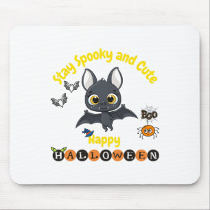 Spooky And Cute Halloween Bat Mouse Mat