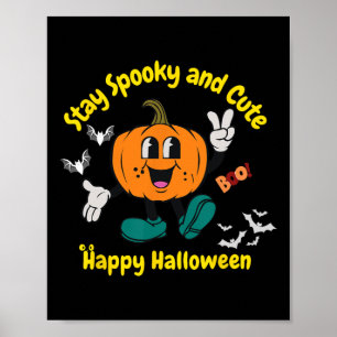 Spooky And Cute Halloween Pumpkin Poster