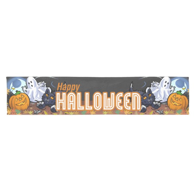 Spooky and Cute Halloween Short Table Runner (Horizontal)
